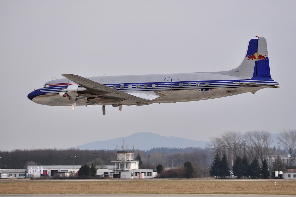 Douglas DC-6B, N996DM, The Flying Bulls, Low approach RWY 04, Ostrava (OSR/LKMT), 25.03.2011