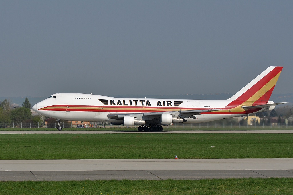 Boeing 747-200, N715CK Kalitta Air, (Bologna) - Ostrava - New York, 21.04.2011