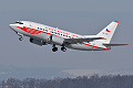 Boeing 737-500 OK-XGC, Czech Airlines, Odlet stroje s novým retro nátěrem z mošnovské lakovny, Ostrava (OSR/LKMT), 21.02.2012