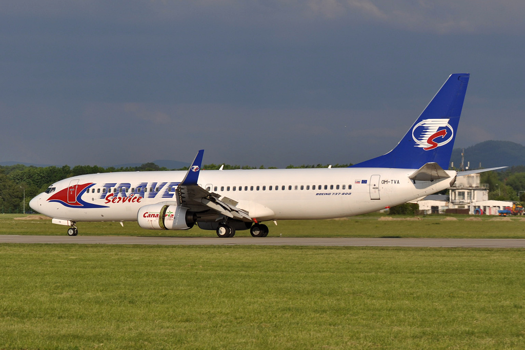 Boeing 737-800 OM-TVA, Travel Service, Bratislava - Ostrava (pozin pelet nhradnho stroje z dvodu poruchy OK-TVJ), 24.05.2012
