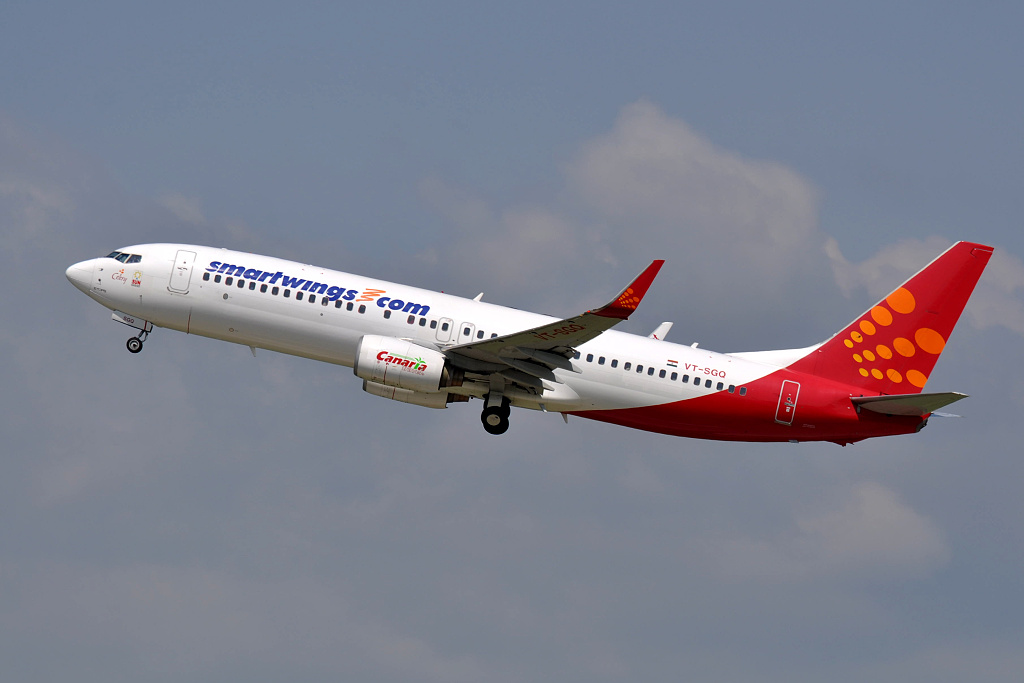 Boeing 737-800 VT-SGQ, Travel Service ( ACMI Spice Jet ), QS-4894 Ostrava - Podgorica, 01.07.2013