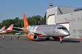 Sukhoi Superjet 100 RA-89009, Aeroflot, First view of new livery celebrating 90th Anniversary of the Russian Airlines, Ostrava, 09.07.2013